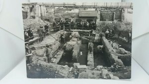 Vintage Tucks Rppc Postcard Roman Temple Excavation Near Mansion House London