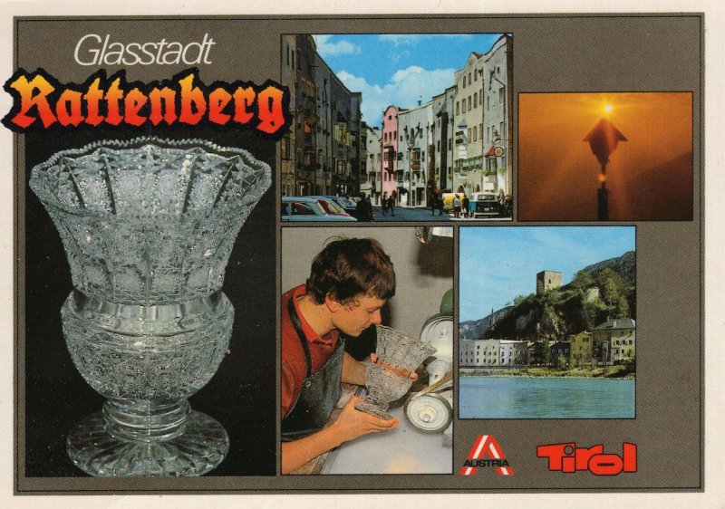 Glasstadt Rattenberg Tirol Austria Postcard