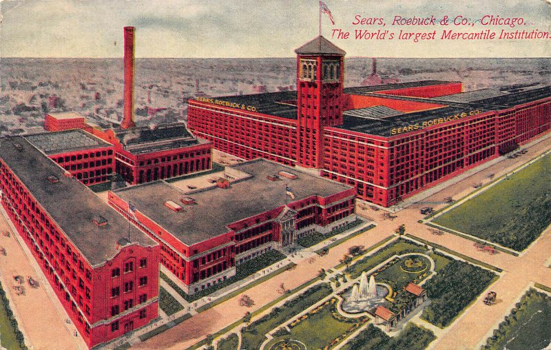 Sears, Roebuck & Co., Chicago, Illinois, Early Postcard, Used in 1914