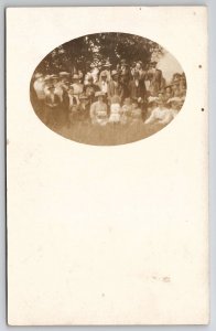 RPPC Group Edwardian People Mini Oval Real Photo Postcard K30