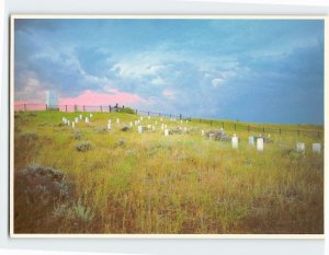 Postcard Cemetery Custer Battlefield National Monument Montana USA