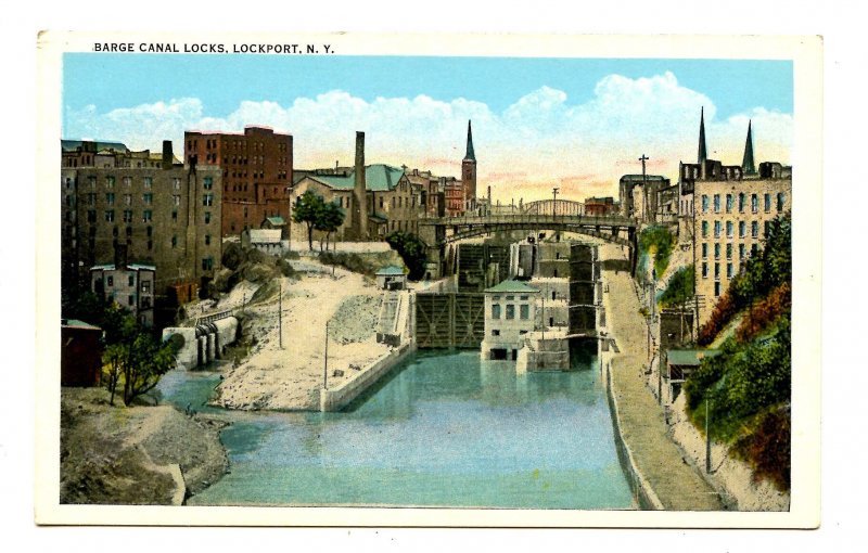 NY - Lockport. Barge Canal Locks
