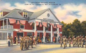 Gettysburg National Museum Pennsylvania linen postcard