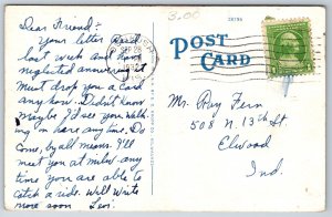 Native Americana~Greetings From Wisconsin~Reginald Oshkosh~PM 1932~Vtg Postcard