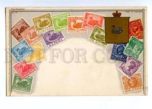 155213 WESTERN AUSTRALIA Coat of arms Stamps on Postcard