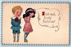 c1910's Children Isn't Mad I's Only Foolin See Unposted Antique Postcard