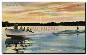 Postcard Old Boat Boating Lake Texoma one