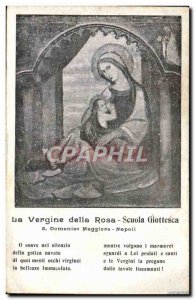 Old Postcard La Vergine Della Rosa Scuola Giottesca S Domenieo Maggiore Napoli