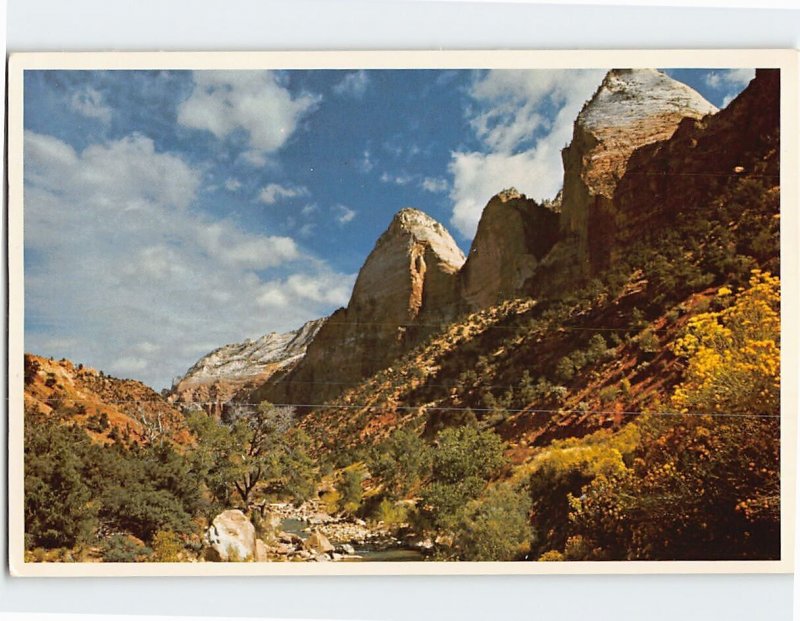 Postcard Mountain of the Sun & Twin Brothers Zion National Park Utah USA