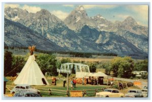 c1960's Chuck Wagon at Moose Bridge Jackson Hole Wyoming WY Unposted Postcard