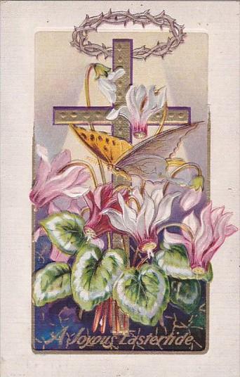 Joyous Eastertide With Beautiful Butterfly Embossed 1910