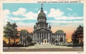 State Capitol & Abraham Lincoln Statue - Springfield, Illinois IL