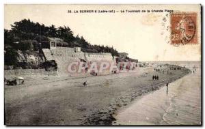 Old Postcard La Bernerie The Turn of the Big Beach