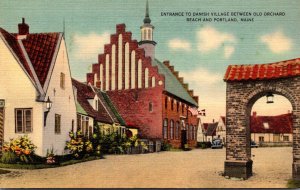 Maine Entrance To Danish Village Between Old Orchard and Portland