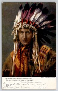 Indian Hiawatha Handsome Native American By Cavendish Morton Tuck Postcard N23