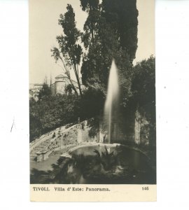 Italy - Tivoli. Summer Villa Panorama  RPPC