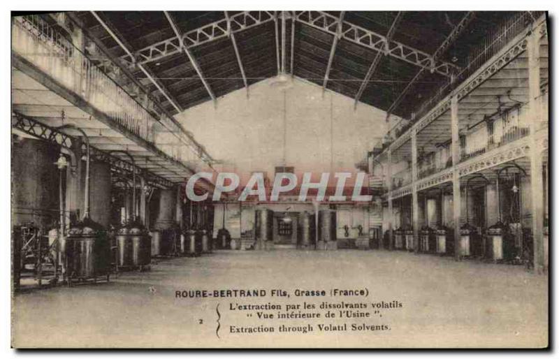 Old Postcard Parfurmerie Perfume Roure Bertrand Fils L & # 39extraction by vo...