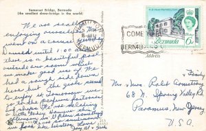 Bermuda 1955 Somerset Bridge vintage postcard