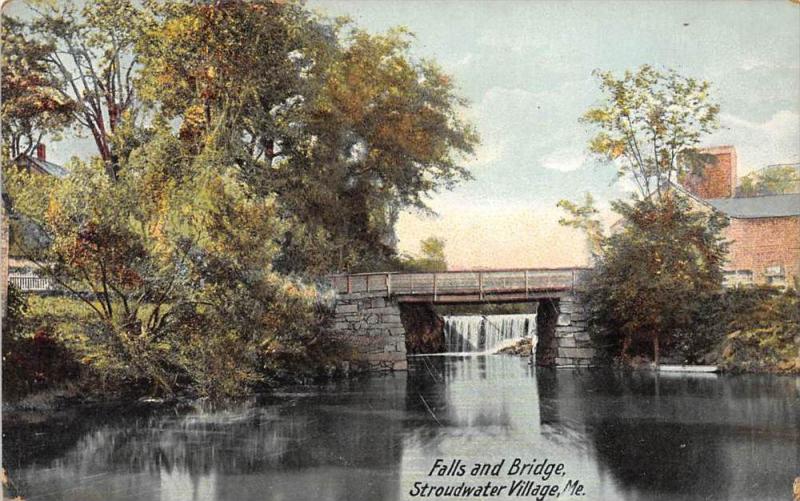 Maine  Stroudwater Village  Falls and Bridge