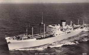 MV Port Adelaide Container Ship Real Photo Postcard