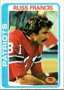 1978 Topps Football Card Russ Francis New England Patriots sk7356