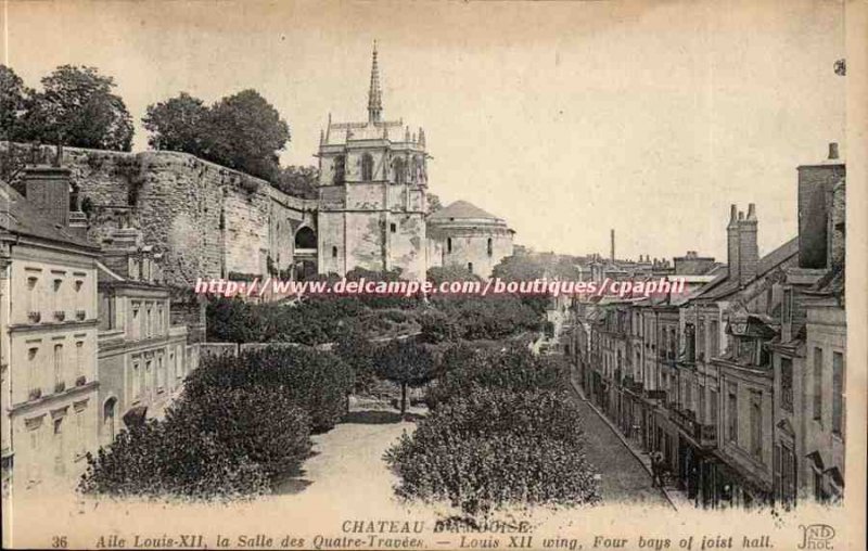 Chateau d & # 39Amboise - Louis XII Wing Hall of four bays - Louis XII wing -...