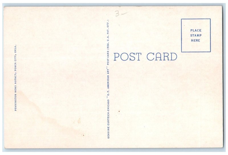 c1940's Continental Oil Company Office Building Ponca City Oklahoma OK Postcard