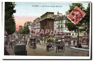 Postcard Old Paris Porte Saint Martin