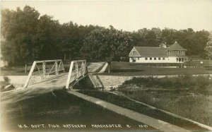 C-1910 Manchester Iowa US Government Fish Hatchery RPPC Photo Postcard 8581