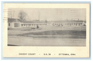 1952 Cherry Court US No. 34 Ottumwa Iowa IA Posted Vintage Cancel Postcard