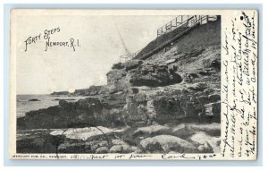 1904 Forty Steps Newport Rhode Island RI Antique Posted PMC Postcard