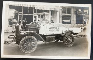 Mint USA Real Picture Postcard Advertising Maisel Meat Stockton CA Truck