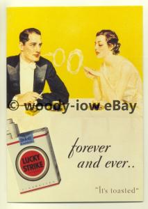 ad3463 - Lucky Strike - Gent Blowing Smoke Rings - Modern Advert Postcard