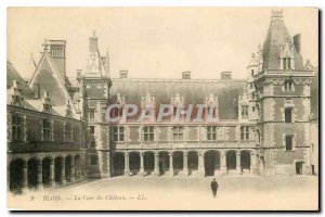 Old Postcard Blois Court du Chateau