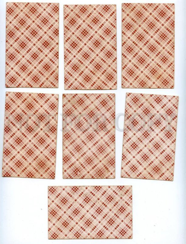 145081 Vintage Russian 23 PLAYING CARDS deck 19 century circus