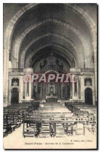 Postcard Old Saint Pons Interior of the Cathedral