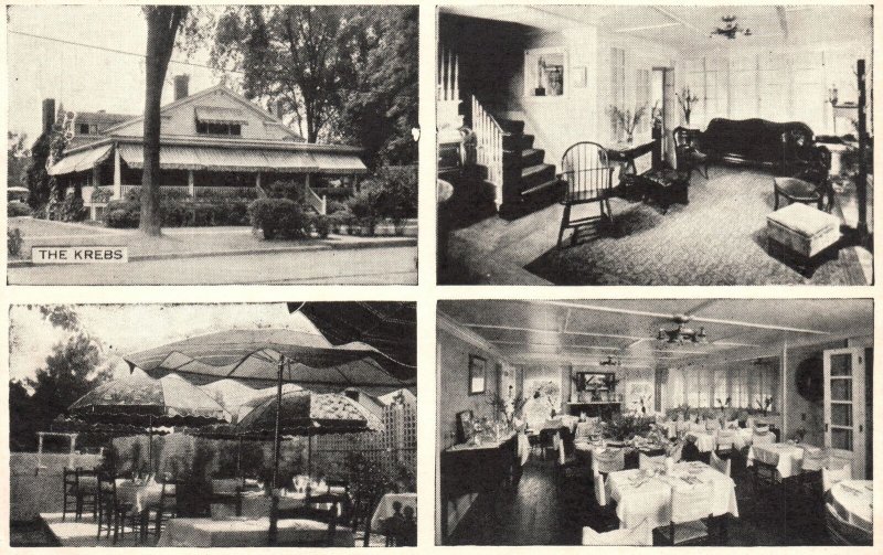 Vintage Postcard 1950's The Krebs Hotel Vacation Spot Dining Skaneateles, NY
