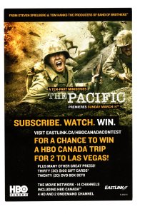 OVERSIZE , The Pacific, The Movie Network, Eastlink Subscribe 2010 Postcard