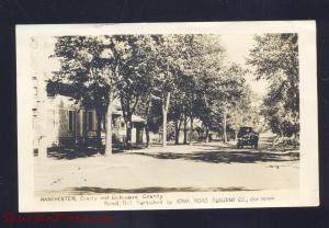 RPPC DES MOINES IOWA ROAD BUILDING CONSTRUCTION ADVERTISING PHOTO POSTCARD