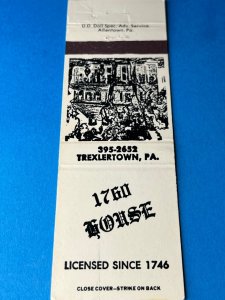 Vintage Matchbook Cover 1760 House Trexlertown, Pennsylvania MB164