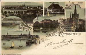 Gruss Aus Constanz Germany Multi-View c1900 Postcard jrf