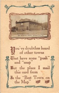 G1/ Estherville Iowa RPPC Postcard c1912 New Christian Church