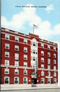 Vtg Denver Colorado CO YWCA Building 1930s Unused Linen Postcard