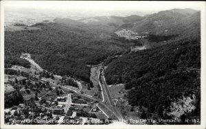 Cumberland Gap TN Aerial View R-182 Real Photo Postcad