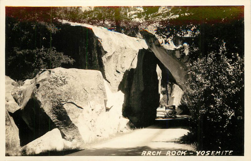 RPPC Postcard Arch Rock Yosemite National Park Unusual View CA