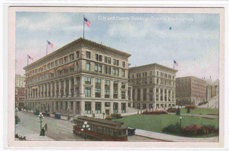 City County Building Seattle Washington 1920c postcard