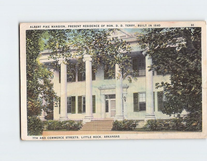 Postcard Albert Pike Mansion, Little Rock, Arkansas 