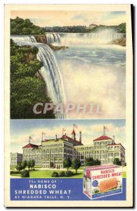 Old Postcard Advertisement The home of Nabisco Shredded Wheat at Niagara Fall...