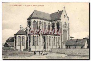 Old Postcard Belfort Church of Saint Joseph