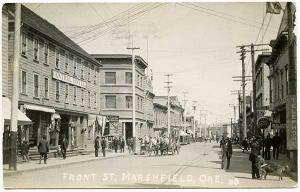 Marshfield OR Central Hotel Horse & Wagon Jewelry Watch RPPC Real Photo Postcard